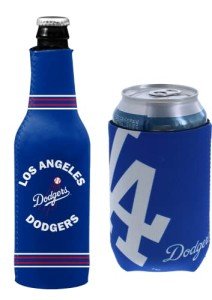 MLB Baseball Can & Bottle Holder Insulator Beverage Cooler (Los Angeles (Dodgers) - Logo)