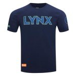 Pro Standard Mens WNBA Minnesota Lynx Classic Chenille Short Sleeve Tee Midnight Navy L
