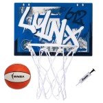 Franklin Sports WNBA Minnesota Lynx Over The Door Basketball Hoop - Kids Indoor Basketball Hoop with Mini Ball - WNBA Fan Shop Mini Hoop for Bedroom + Office