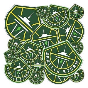 Desert Cactus Seattle Storm Sticker WNBA Women's National Basketball Association Officially Licensed Vinyl Decal Laptop Water Bottle Car Scrapbook (Type 1-1)