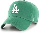 47 MLB Unisex-Adult Alternate Clean Up Adjustable Hat Cap - One Size (US, Alpha, One Size, Los Angeles Dodgers Kelly Green/White)