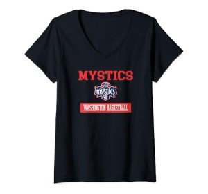 Womens WNBA Washington Mystics Straight Up V-Neck T-Shirt