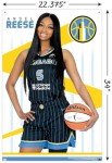 Trends International WNBA Chicago Sky - Angel Reese 24 Wall Poster with Push Pins, 22.37" x 34.00", Poster & Push Pin Bundle