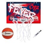 Franklin Sports WNBA Indiana Fever Over The Door Basketball Hoop - Kids Indoor Basketball Hoop with Mini Ball - WNBA Fan Shop Mini Hoop for Bedroom + Office