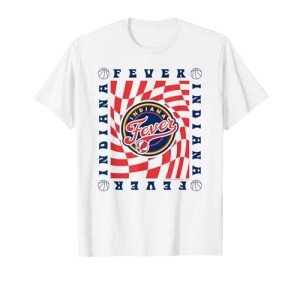 WNBA Indiana Fever Retro Wavy Checkerboard T-Shirt