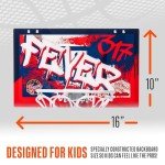 Franklin Sports WNBA Indiana Fever Over The Door Basketball Hoop - Kids Indoor Basketball Hoop with Mini Ball - WNBA Fan Shop Mini Hoop for Bedroom + Office