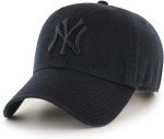 47 MLB Unisex-Adult Black/Black Clean Up Adjustable Hat Cap - One Size (US, Alpha, One Size, New York Yankees)