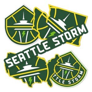 Desert Cactus Seattle Storm Sticker WNBA Women's National Basketball Association Officially Licensed Sticker Vinyl Decal Laptop Water Bottle Car Scrapbook (Type 2-2)