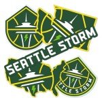 Desert Cactus Seattle Storm Sticker WNBA Women's National Basketball Association Officially Licensed Sticker Vinyl Decal Laptop Water Bottle Car Scrapbook (Type 2-2)