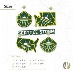 Desert Cactus Seattle Storm Sticker WNBA Women's National Basketball Association Officially Licensed Sticker Vinyl Decal Laptop Water Bottle Car Scrapbook (Type 2-2)