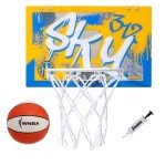 Franklin Sports WNBA Chicago Sky Over The Door Basketball Hoop - Kids Indoor Basketball Hoop with Mini Ball - WNBA Fan Shop Mini Hoop for Bedroom + Office