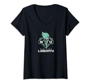Womens WNBA New York Liberty Fan Base V-Neck T-Shirt