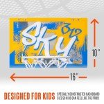 Franklin Sports WNBA Chicago Sky Over The Door Basketball Hoop - Kids Indoor Basketball Hoop with Mini Ball - WNBA Fan Shop Mini Hoop for Bedroom + Office