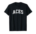 Aces Mascot Vintage Athletic Sports Name Design T-Shirt