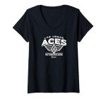 Womens WNBA Las Vegas Aces Full House V-Neck T-Shirt