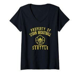 Womens WNBA Property Of Seattle Storm Licensed V-Neck T-Shirt