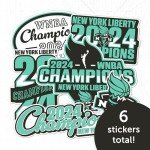 Desert Cactus New York Liberty Sticker WNBA Women's National Basketball Association Officially Licensed Sticker Vinyl Decal Laptop Water Bottle Car Scrapbook (Type 2-1 2024 Championship)