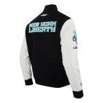 Pro Standard MENS WNBA NEW YORK LIBERTY CLASSIC CHENILLE VARSITY JACKET BLACK/WHITE M60030 L