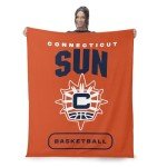 NORTHWEST Connecticut Sun WNBA High Block Silk Touch Throw Blanket 50 x 60 inches