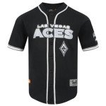 Pro Standard Mens WNBA Las Vegas Aces Mesh Button Down Mesh Top Black/Gray S