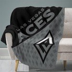 Sleep Squad Las Vegas Aces Logo 60 x 80 Raschel Plush Blanket A Super-Soft WNBA Throw