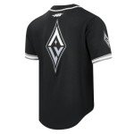Pro Standard Mens WNBA Las Vegas Aces Mesh Button Down Mesh Top Black/Gray S