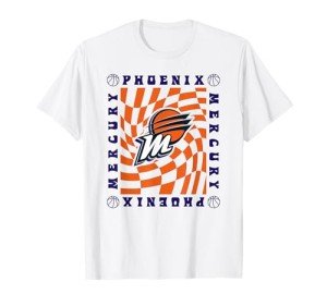 WNBA Phoenix Mercury Retro Wavy Checkerboard T-Shirt