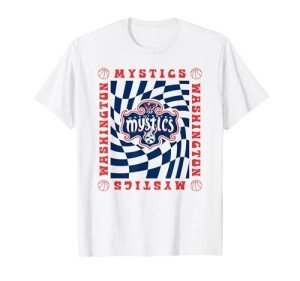 WNBA Washington Mystics Retro Wavy Checkerboard T-Shirt