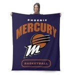 NORTHWEST Phoenix Mercury WNBA High Block Silk Touch Throw Blanket 50 x 60 inches