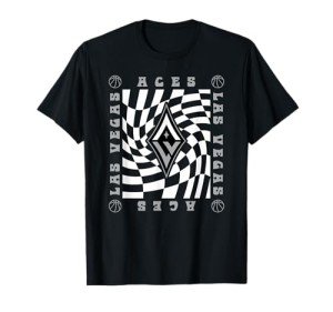 WNBA Las Vegas Aces Retro Wavy Checkerboard T-Shirt