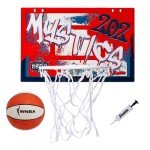 Franklin Sports WNBA Washington Mystics Over The Door Basketball Hoop - Kids Indoor Basketball Hoop with Mini Ball - WNBA Fan Shop Mini Hoop for Bedroom + Office