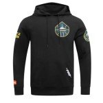 Pro Standard MENS WNBA SEATTLE STORM CLASSIC CHENILLE PULL OVER HOODIE BLACK M