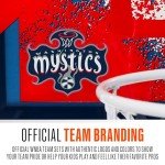Franklin Sports WNBA Washington Mystics Over The Door Basketball Hoop - Kids Indoor Basketball Hoop with Mini Ball - WNBA Fan Shop Mini Hoop for Bedroom + Office