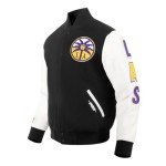 Pro Standard MENS WNBA LOS ANGELES SPARKS CLASSIC CHENILLE VARSITY JACKET BLACK/WHITE M60030 L