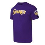 Pro Standard Mens WNBA Los Angeles Sparks Classic Chenille Short Sleeve Tee Purple L