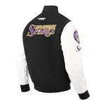 Pro Standard MENS WNBA LOS ANGELES SPARKS CLASSIC CHENILLE VARSITY JACKET BLACK/WHITE M60030 L