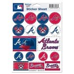 Wincraft MLB Atlanta Braves Vinyl Sticker Sheet, 5" x 7"
