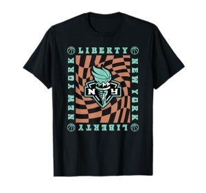WNBA New York Liberty Retro Wavy Checkerboard T-Shirt