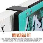 Franklin Sports WNBA New York Liberty Over The Door Basketball Hoop - Kids Indoor Basketball Hoop with Mini Ball - WNBA Fan Shop Mini Hoop for Bedroom + Office