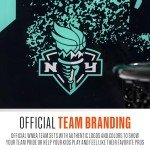 Franklin Sports WNBA New York Liberty Over The Door Basketball Hoop - Kids Indoor Basketball Hoop with Mini Ball - WNBA Fan Shop Mini Hoop for Bedroom + Office