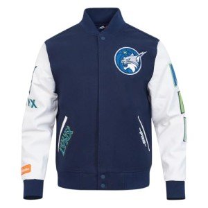 Pro Standard MENS WNBA MINNESOTA LYNX CLASSIC CHENILLE VARSITY JACKET MIDNIGHT NAVY/WHITE XL
