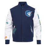 Pro Standard MENS WNBA MINNESOTA LYNX CLASSIC CHENILLE VARSITY JACKET MIDNIGHT NAVY/WHITE XL