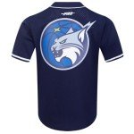 Pro Standard Mens WNBA Minnesota Lynx Mesh Button Down Mesh Top Midnight Navy L