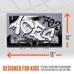 Franklin Sports WNBA Las Vegas Aces Over The Door Basketball Hoop - Kids Indoor Basketball Hoop with Mini Ball - WNBA Fan Shop Mini Hoop for Bedroom + Office