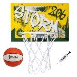 Franklin Sports WNBA Seattle Storm Over The Door Basketball Hoop - Kids Indoor Basketball Hoop with Mini Ball - WNBA Fan Shop Mini Hoop for Bedroom + Office