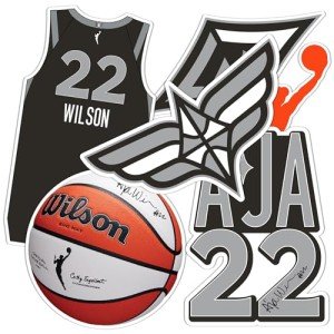 Desert Cactus A'ja Wilson Las Vegas Aces Sticker WNBA Women's National Basketball Association Officially Licensed Vinyl Decal Laptop Water Bottle Car Scrapbook (P1)