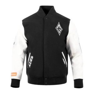 Pro Standard MENS WNBA LAS VEGAS ACES CLASSIC CHENILLE VARSITY JACKET BLACK/WHITE M60030 XL