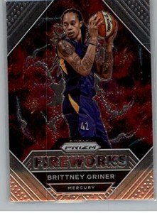 2021 Panini Prizm WNBA Fireworks #10 Brittney Griner Phoenix Mercury Official Basketball Trading Card in Raw (NM or Better) Condition