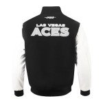 Pro Standard MENS WNBA LAS VEGAS ACES CLASSIC CHENILLE VARSITY JACKET BLACK/WHITE M60030 XL