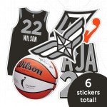 Desert Cactus A'ja Wilson Las Vegas Aces Sticker WNBA Women's National Basketball Association Officially Licensed Vinyl Decal Laptop Water Bottle Car Scrapbook (P1)